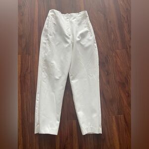 Zara White Tapered Trousers